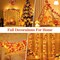 Lighted Autumn Garlands with Timer Hanging Decoration for Fall Thanksgiving Fireplace Doorway Decor
